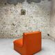 Vintage orange armchair, ed. Steiner