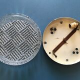 Plafonnier rond en verre bullé années 60