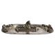 Silver serving dish by Franco Lapini with boar sculpture.