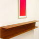 Mid-Century Modern Teak wall-mounted shelf by Walter Wirz for Wilhelm Renz, 200cm, 1960s