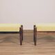 Vintage kids chairs retro yellow corduroy Scandinavian design 