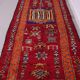 Red Vintage Moroccan Runner Rug 137 x 363 cm - Berber Wool Rug Hallway