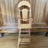 Doll high chair from the 20th century, convertible into a walker (deliverable)