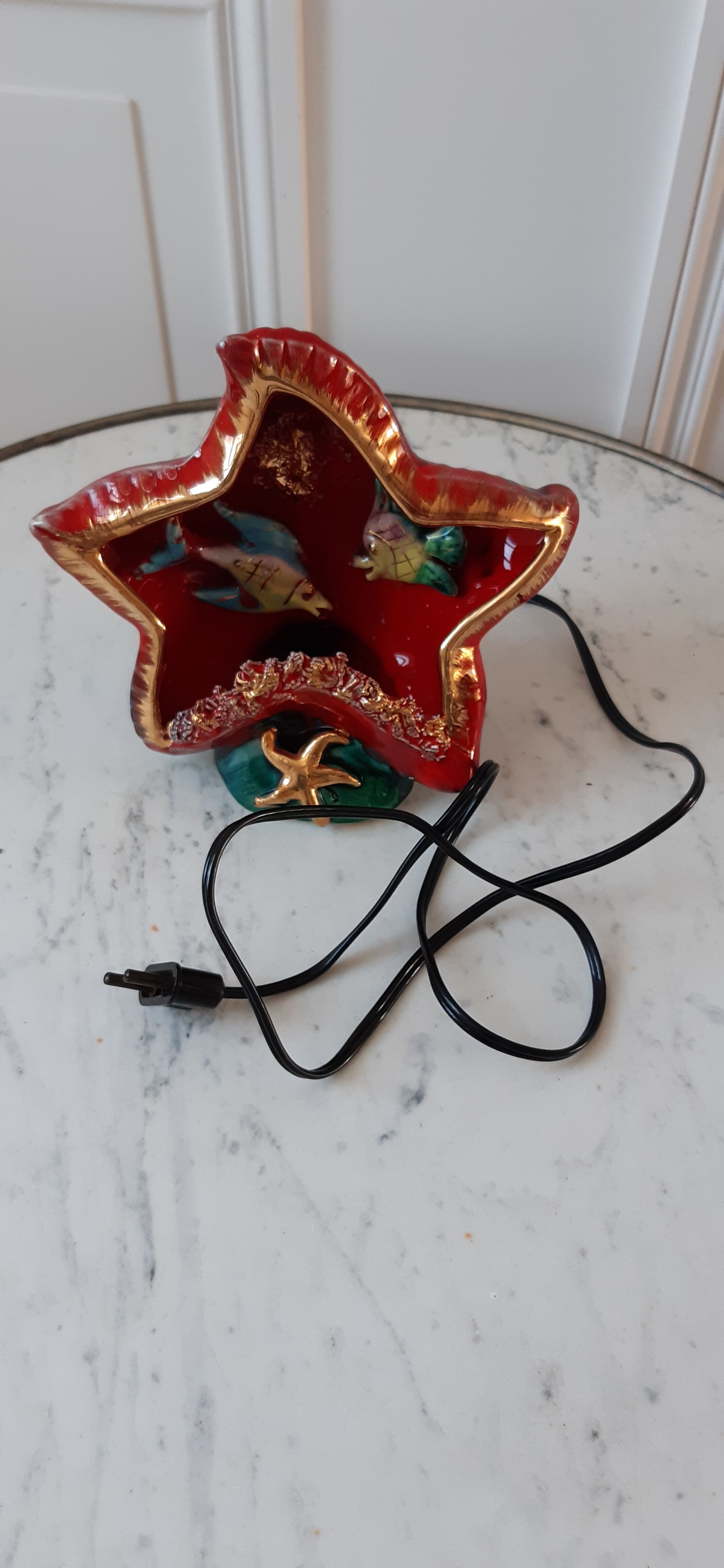 Starfish lamp Vallauris signed 60s-70s