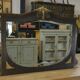 Mirror with wood and bronze art deco ornament 1930's