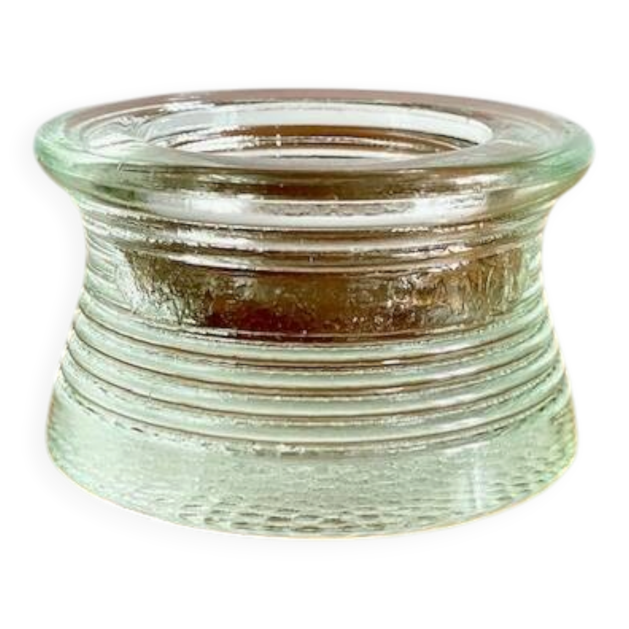 Vintage glass paperweight tray