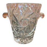 Seau A Glace Ancien Cristal Taillé Années 60 West Germany Vintage #D87