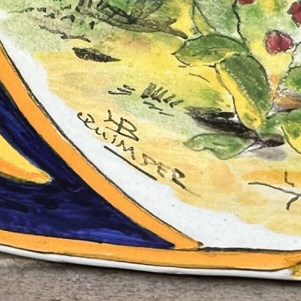 Jardinière en faïence : Henriot de Quimper