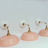 Appliques verre de Clichy moucheté