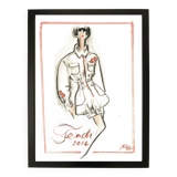 Drawing by karl lagerfeld for fendi