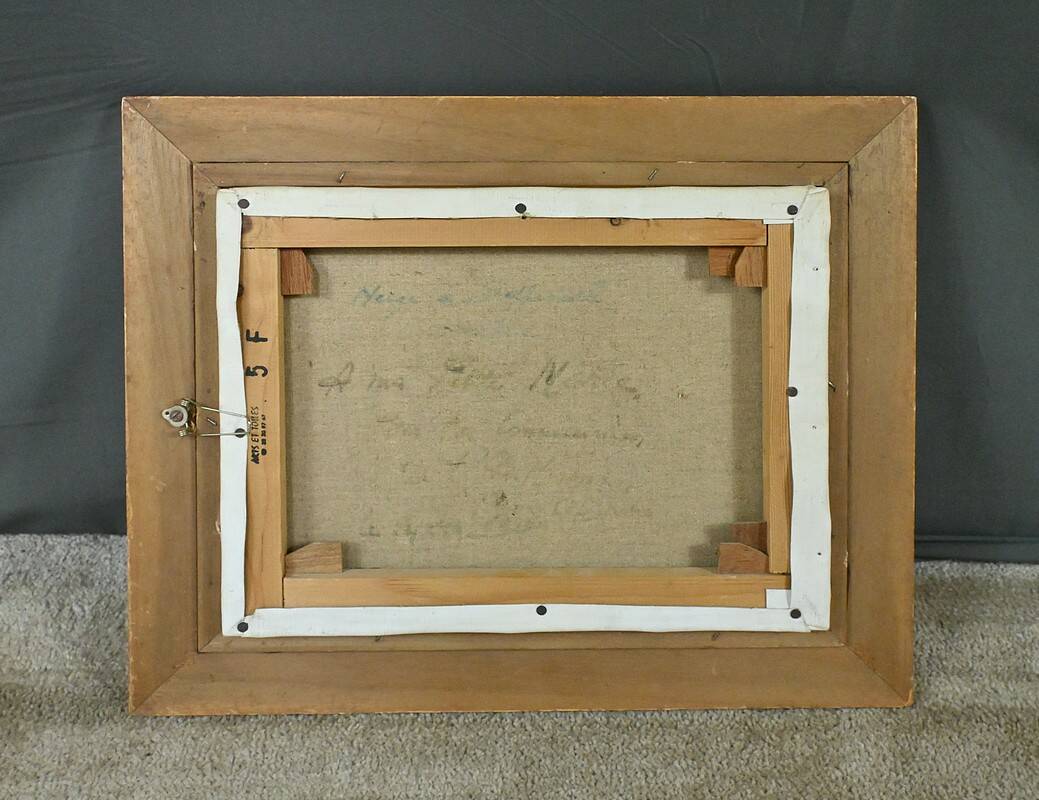 Painting “Under the Snow”, signed J.J Duboc – 1980