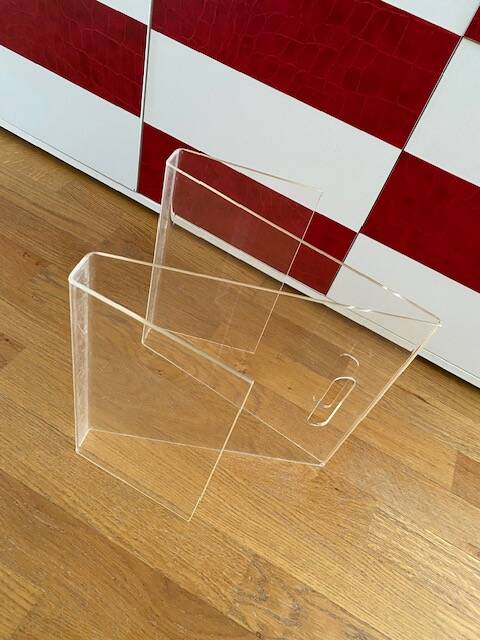 Vintage plexiglass magazine holder