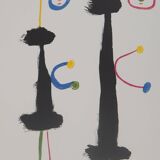 Joan MIRO: Surrealist loving couple, signed lithograph