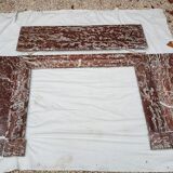 Fireplace in red marble from Languedoc