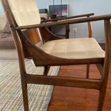 4 chairs by Jean Gillon in Bahia jacaranda (rosewood in French)