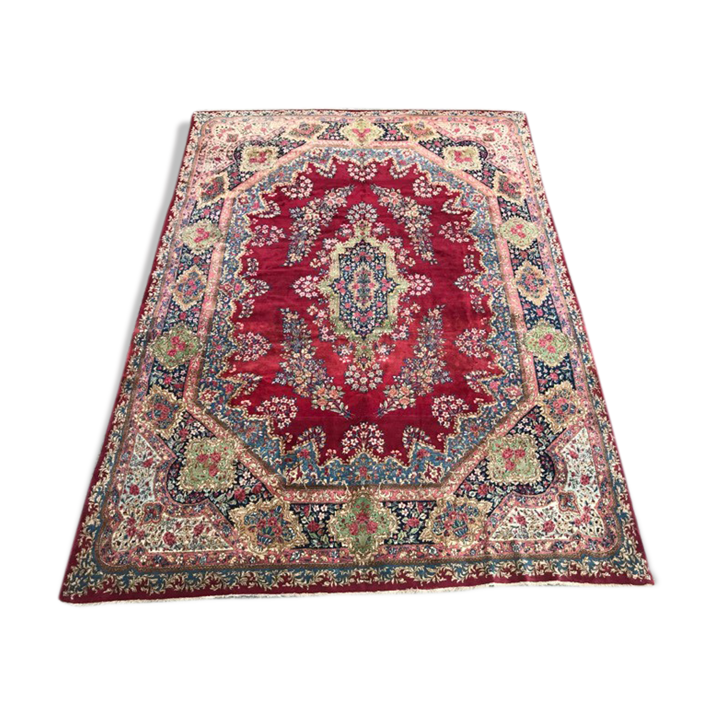 Old carpet Kirman late 270x380 cm
