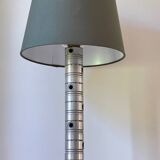 Industrial lamp polished metal and fabric kaki vintage