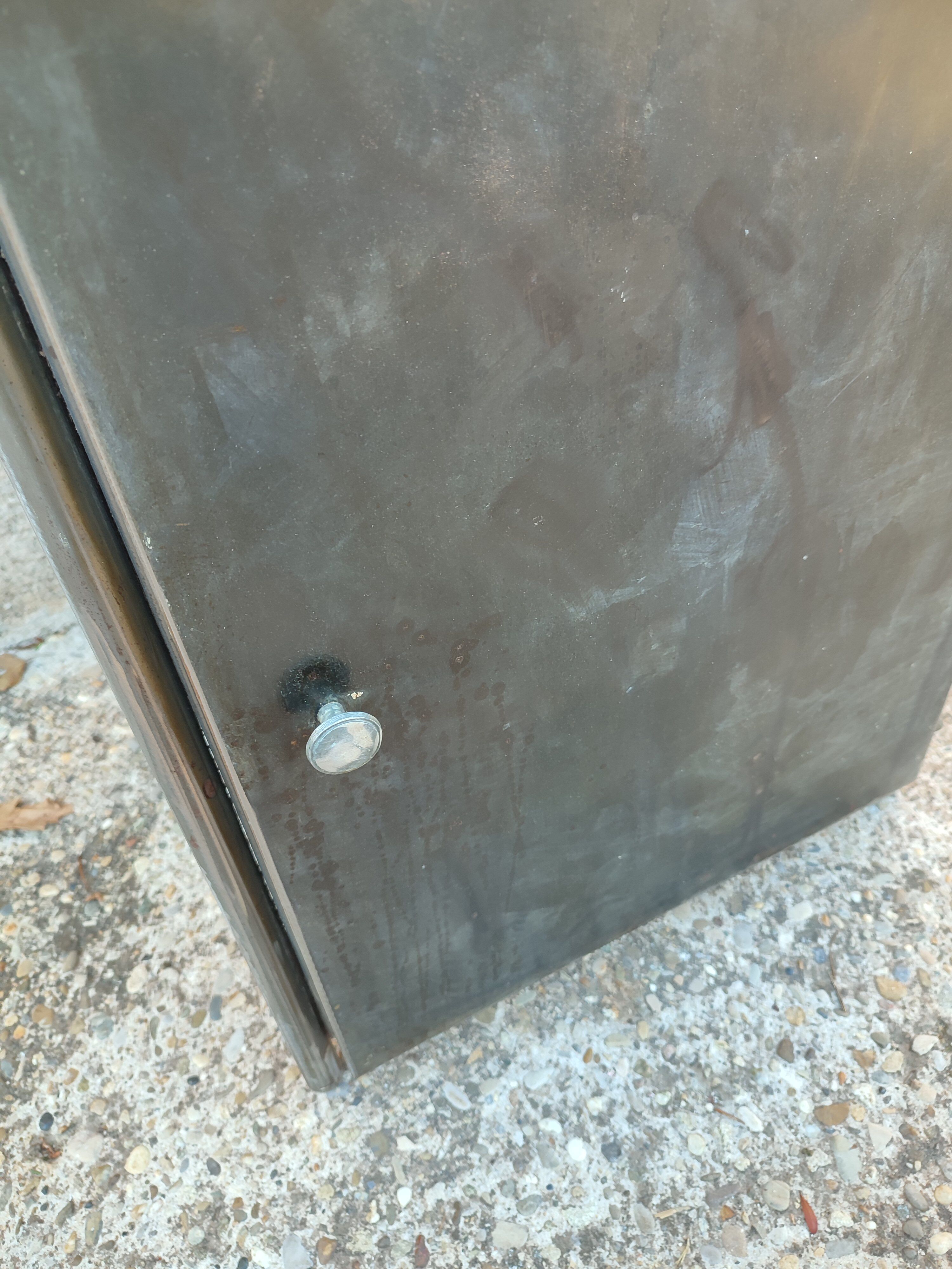 Small vintage piece of furniture in black metal