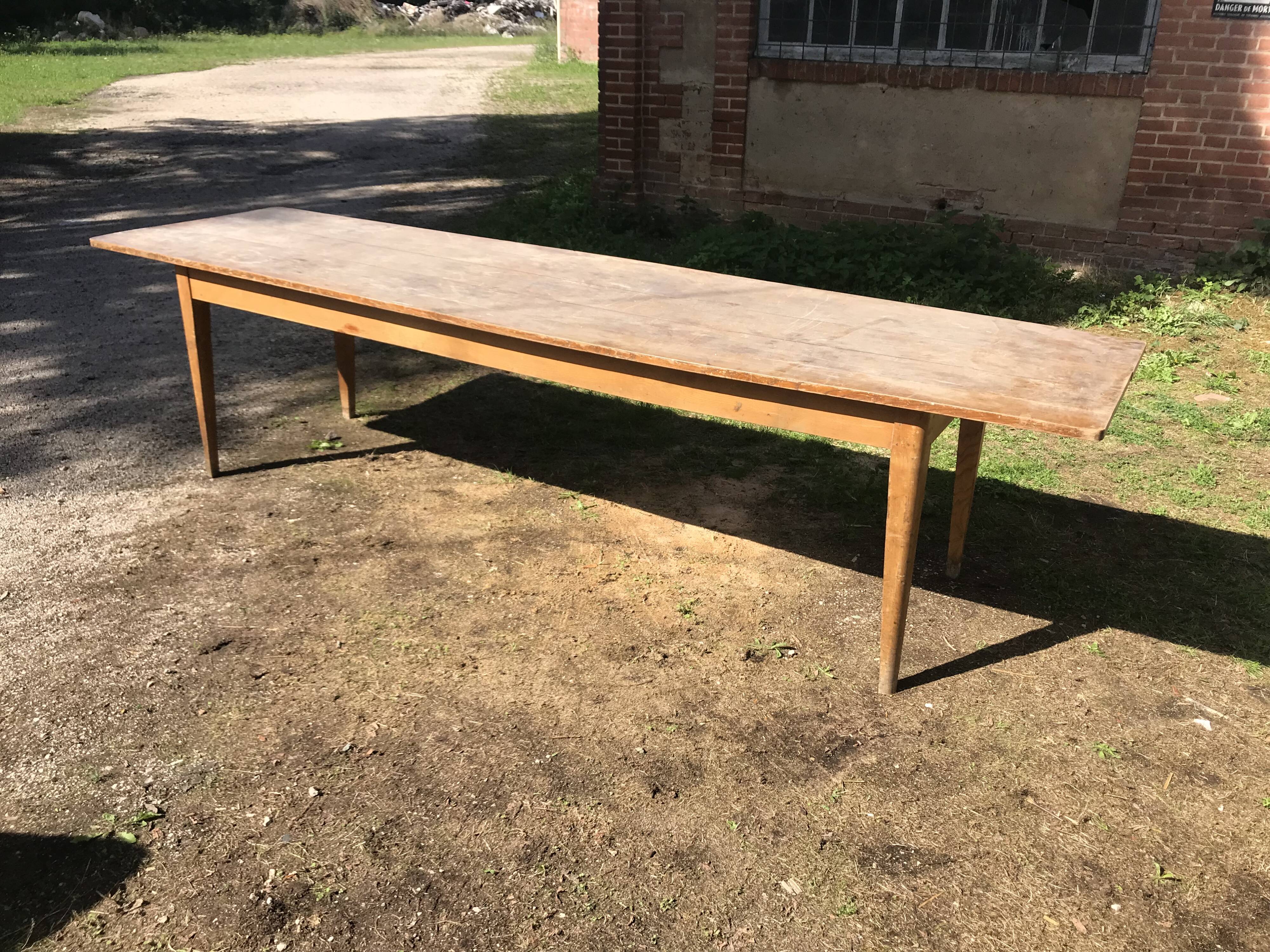 Farm table and two benches