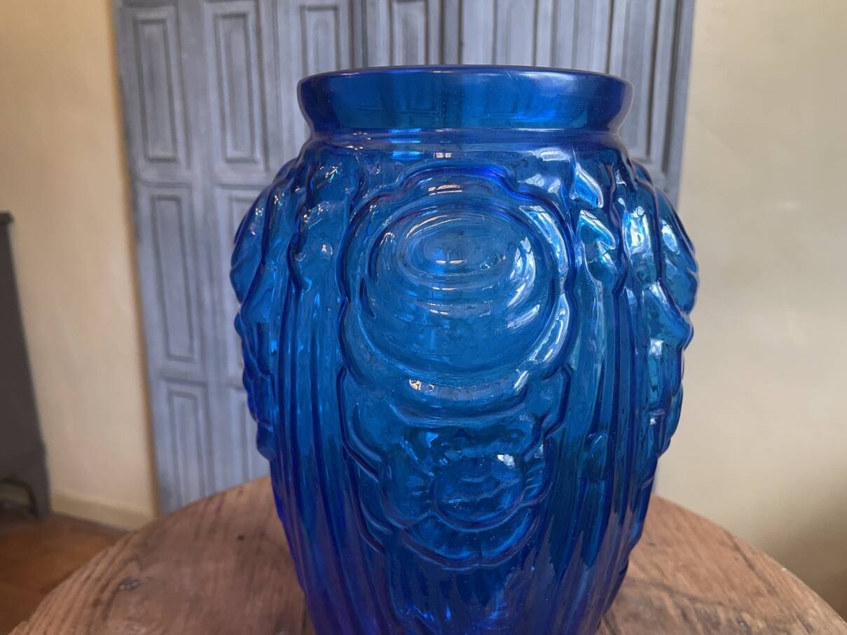 Vaas art deco 1930 Kobalt Blauw Frans