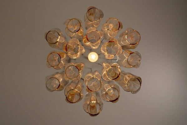 Lustre en verre de Murano ''Quadrifoglio'' par VeArt, années 1970