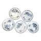 5 assiettes dépareillées Terre de fer 1900