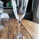 Set of 6 tulip shape wine glasses in voluted glass