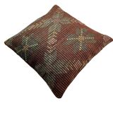 Vintage turkish kilim cushion cover , 55 x 55 cm