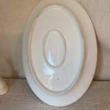 Grand Plat ovale en faïence blanche