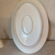 Large oval white earthenware dish