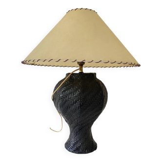 Asian lamp, 2 M fabric cable, paper lampshade