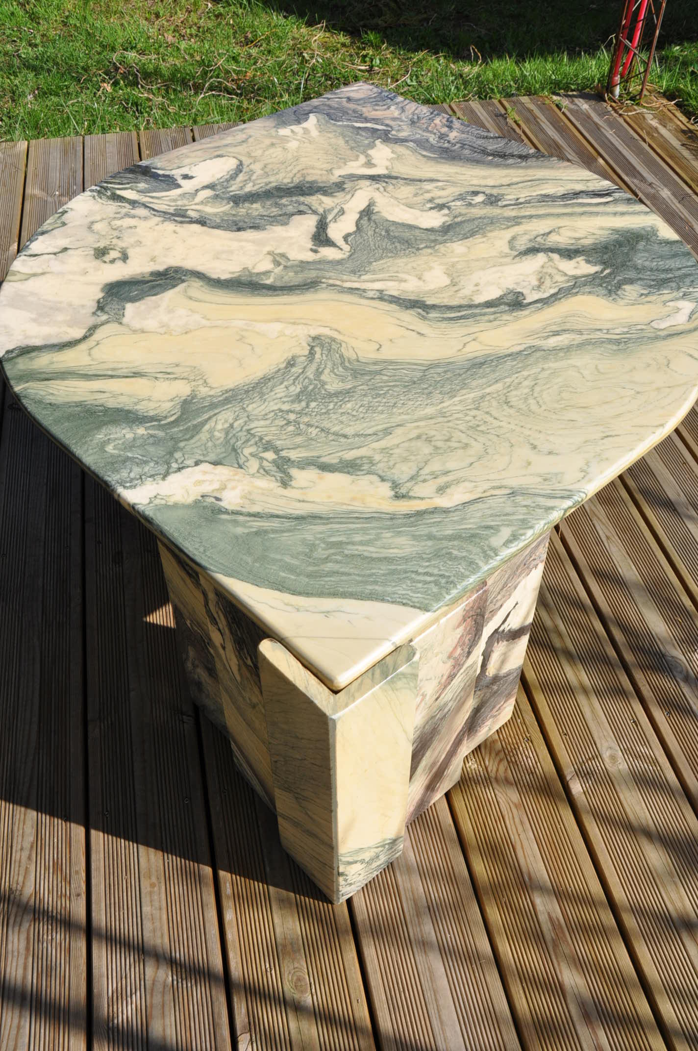 70s marble coffee table