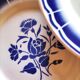 6 blue and white Badonvilliers dessert plates