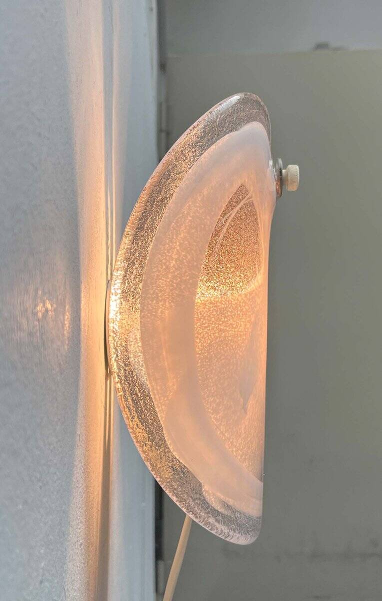Vintage Danish Model Glasplattelampet Glass Sconce by Per Lütken for Holmegaard, 1970s