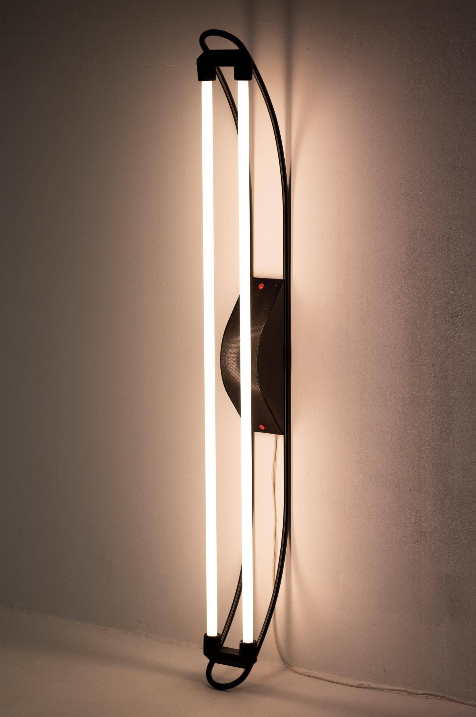 Floor lamp or fluorescent wall light from the 1980s by Gian Nicola Gigante for Zerbetto.