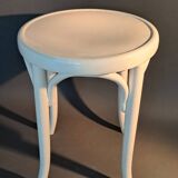 White lacquered beech stool 1950/1960.