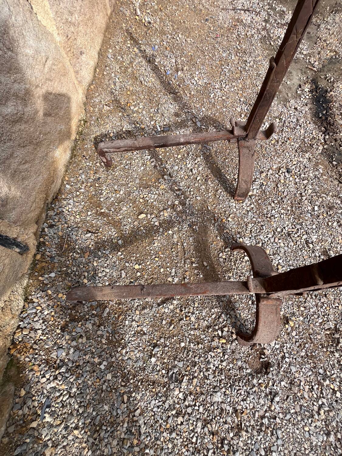 Pair of antique andirons