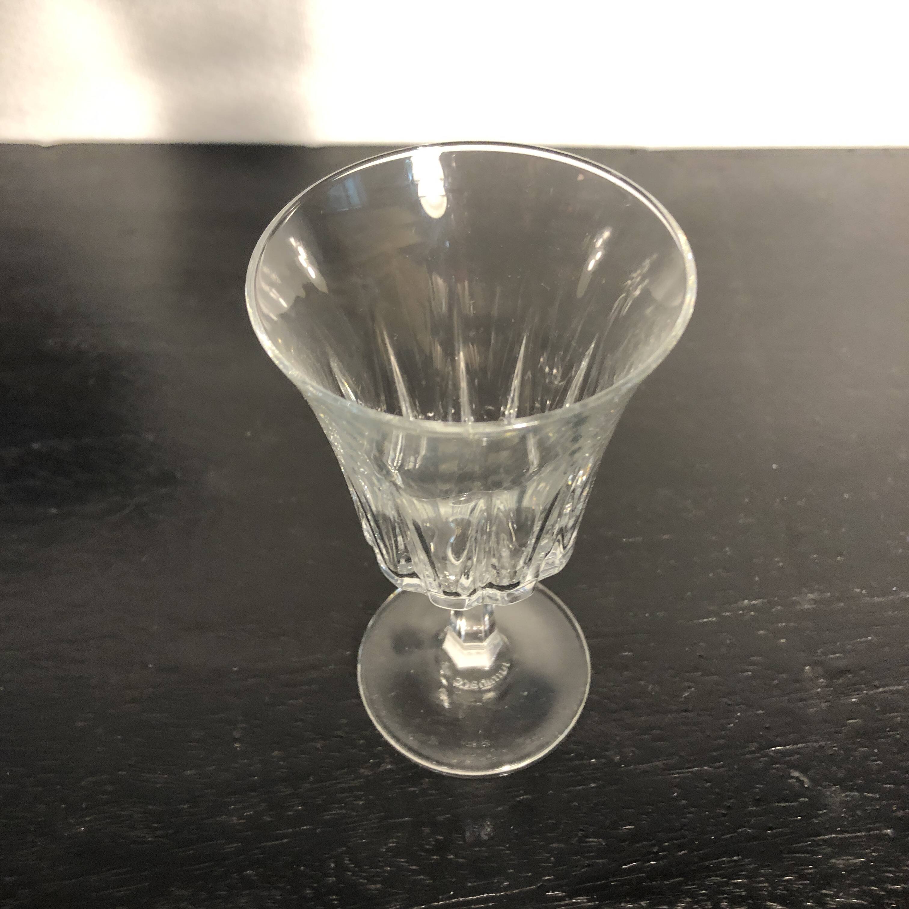 Crystal stemmed glasses