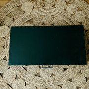 Vintage painter's chest in dark green wood