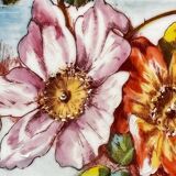 Decorative dish in Limoges porcelain, hand-painted decoration – late 19th century