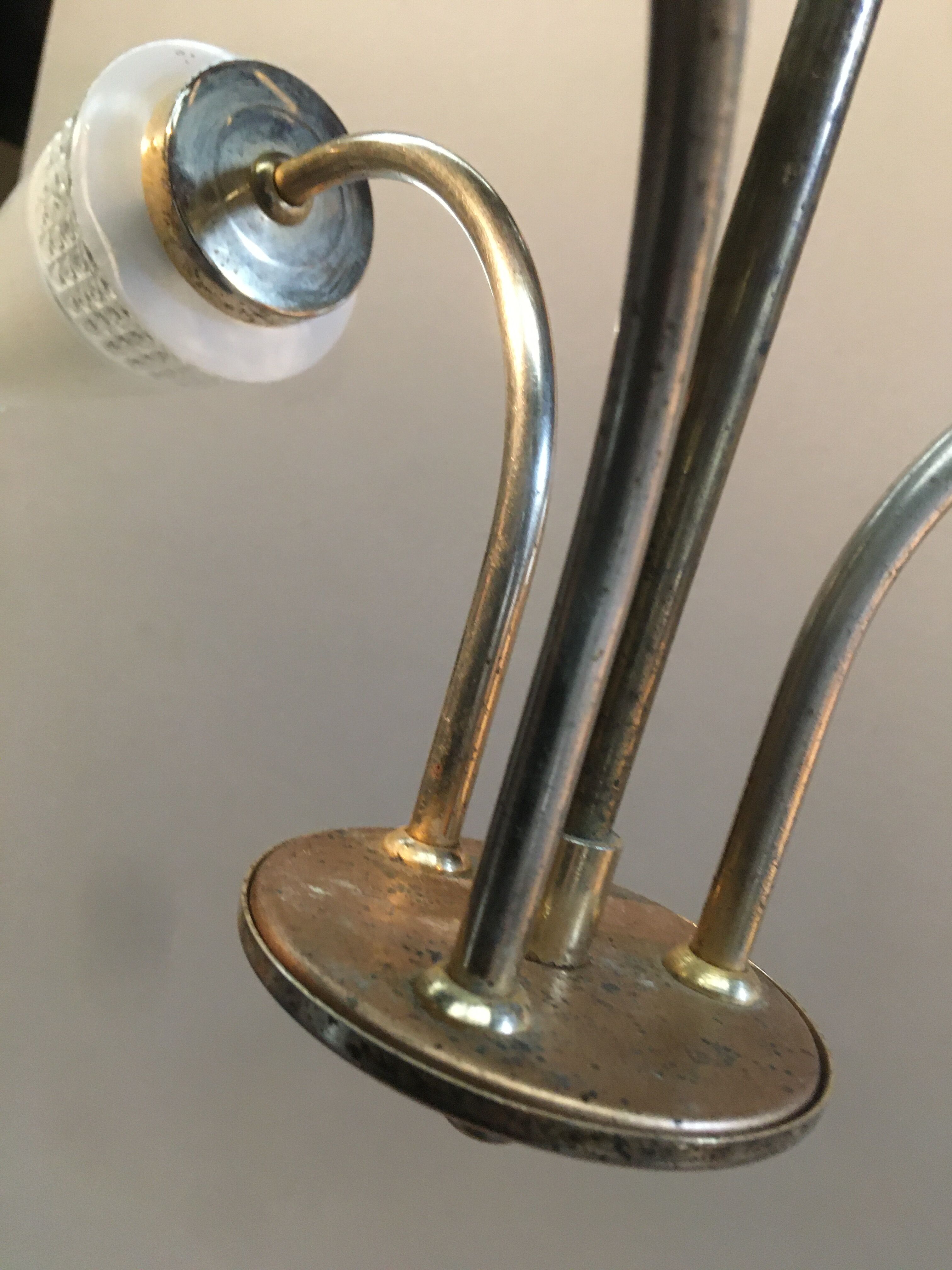 Vintage brass Arlus chandelier