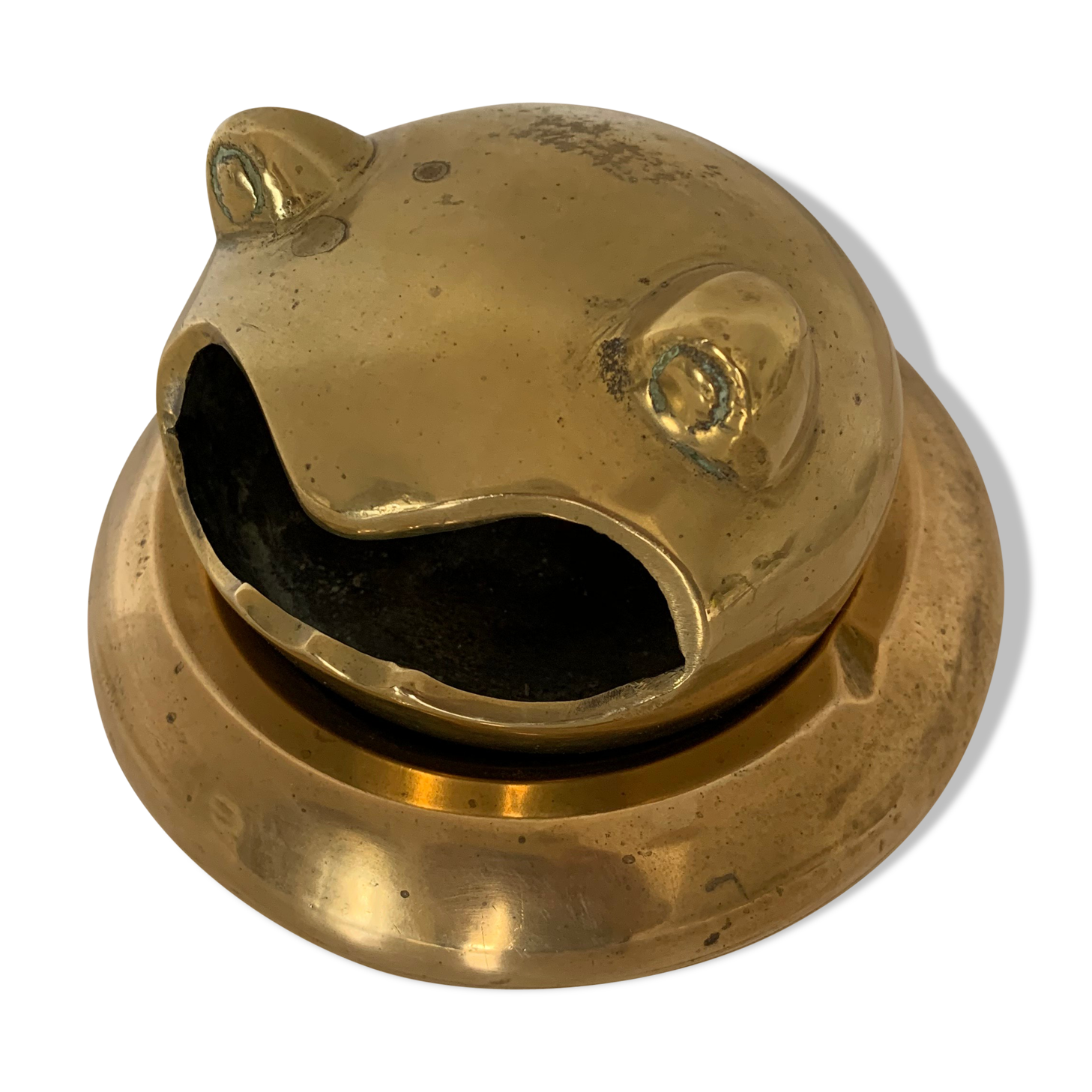 Brass frog ashtray