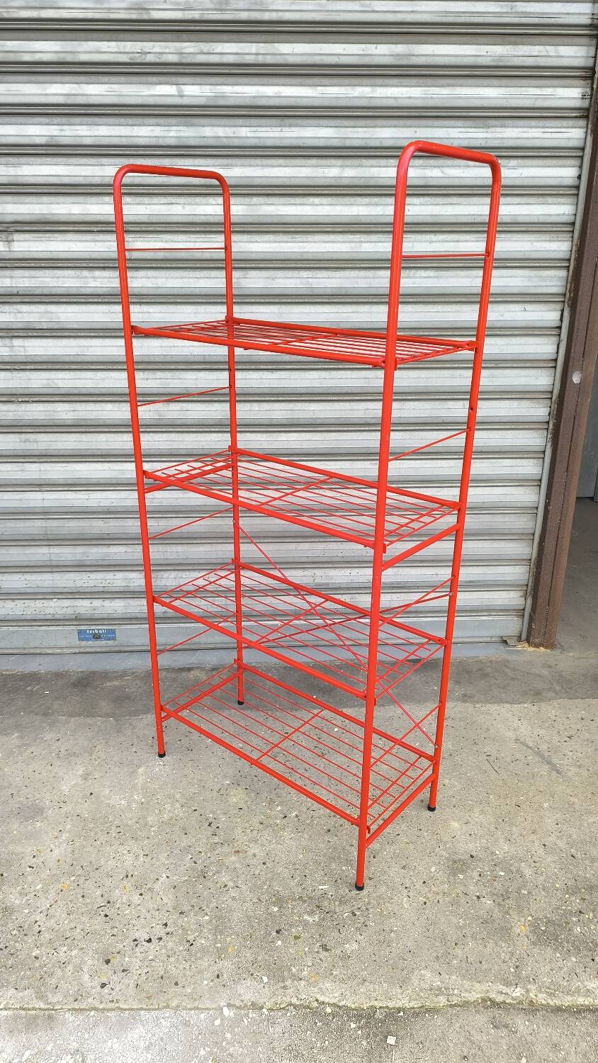Modular lacquered metal shelf 1980