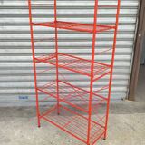 Modular lacquered metal shelf 1980