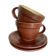 Paire de tasses déjeuners en grès Daniel de Montmollin Taizé 1970