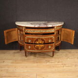 Half-moon dresser with marble top from the XXth century