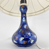 Mid-century Ceramic & Fabric Table Lamp, Czechoslovakia