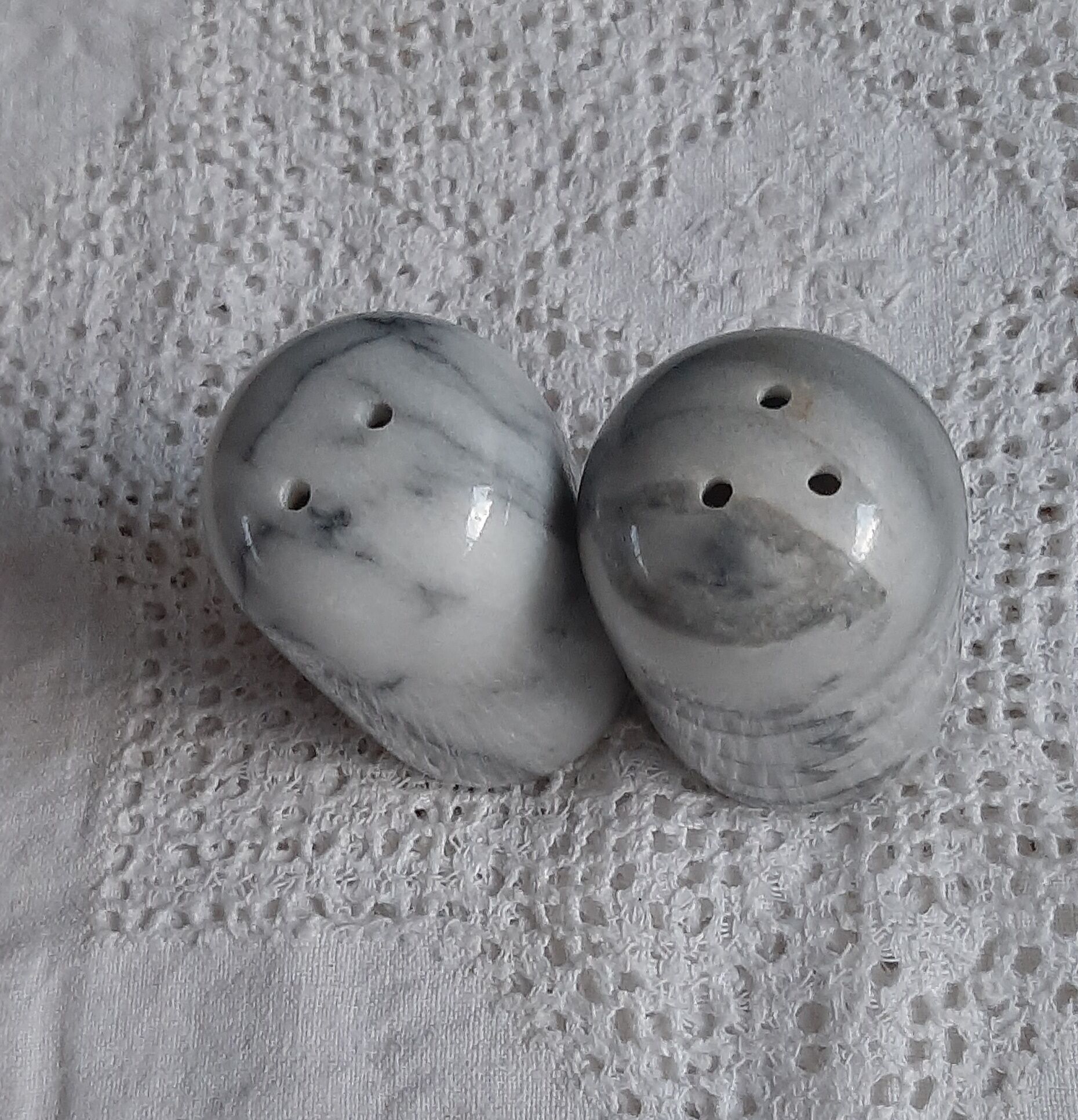Marble salt and pepper shaker