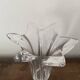 Vintage art deco crystal vase flared corolla flower shape