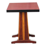 Vintage formica bistro table, wooden base side table